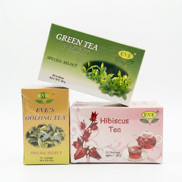 EVE Refreshing Tea Trio | Green Tea & Mint, Oolong & Hibiscus Bundle