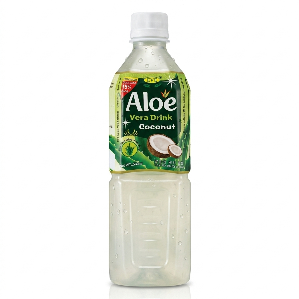 EVE Coconut Aloe Vera Drink 500ml | Real Aloe Chunks & Coconut Flavour