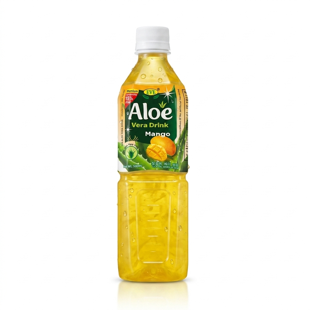 EVE Mango Aloe Vera Drink 500ml | Tropical Aloe Drink with Real Chunks