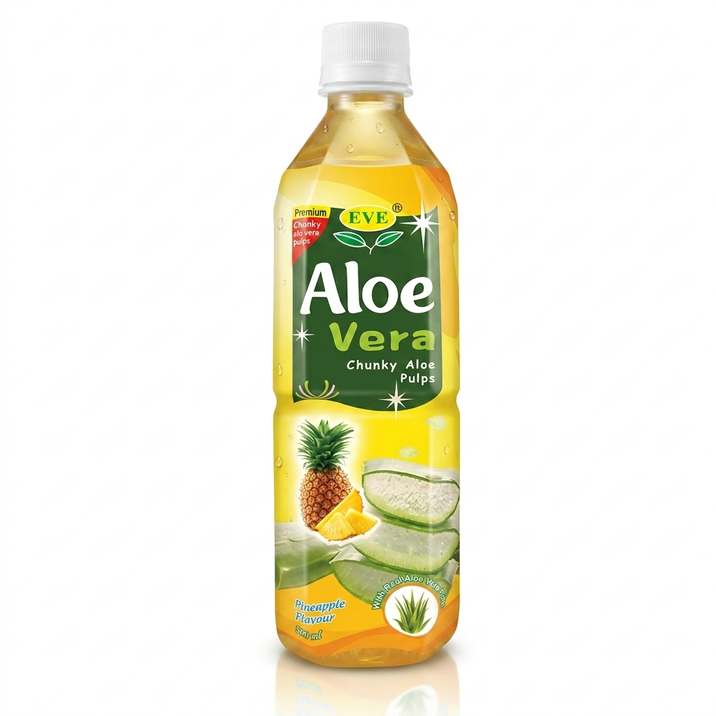 EVE Pineapple Aloe Vera Drink 500ml | Tropical Refreshing Aloe Drink