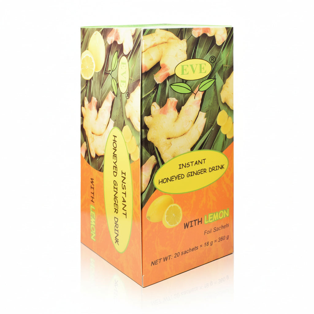 EVE Instant Honeyed Ginger & Lemon Tea 350g | Bulk Warming Honey Ginger Drink
