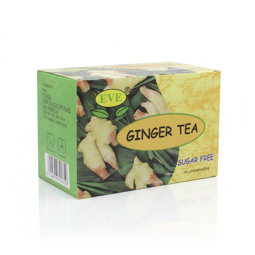 EVE Ginger Tea No Added Sugar 40g | Pure Unsweetened Ginger Tea