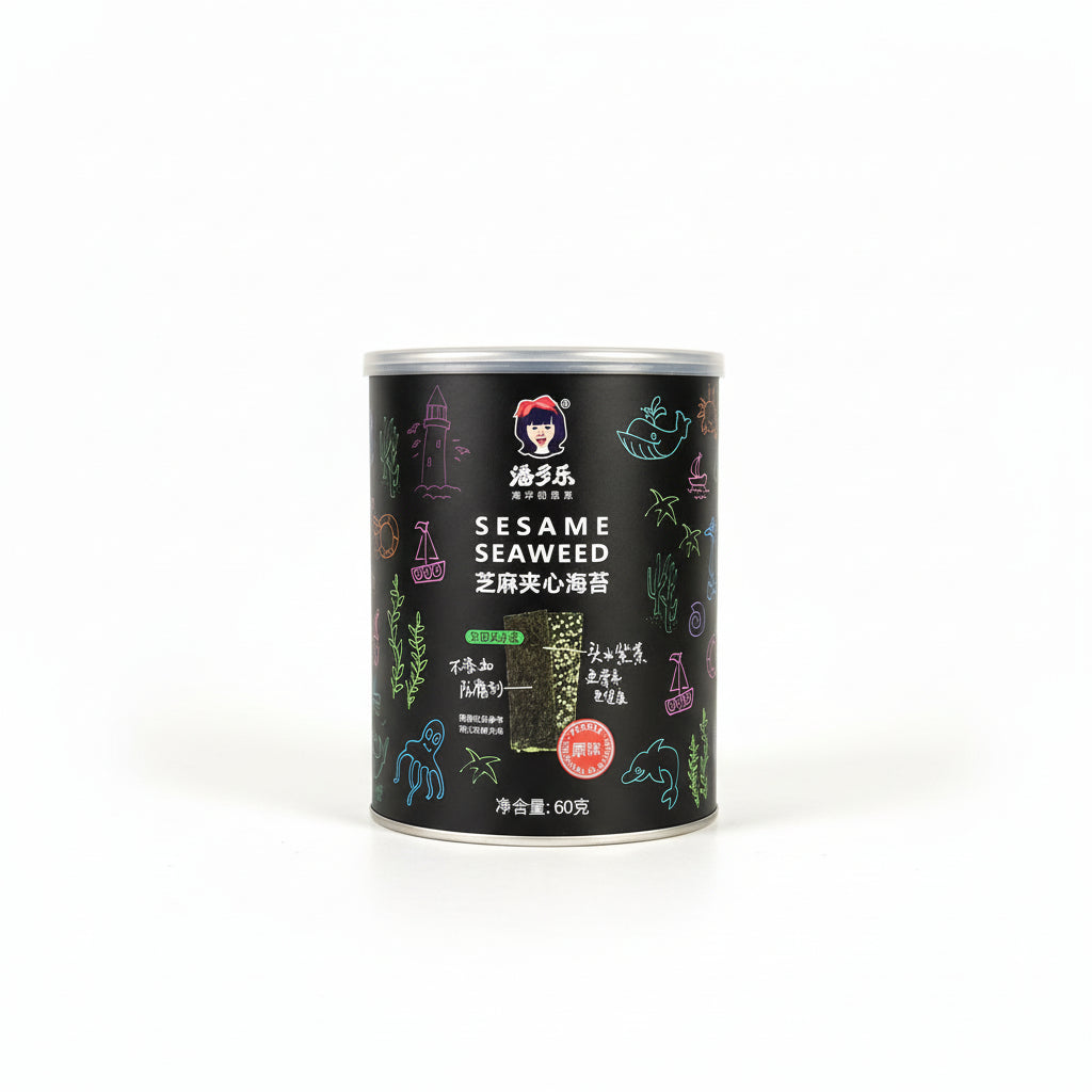 Sesame Seaweed Snack 60g | Crispy Roasted Nori Snack with Sesame