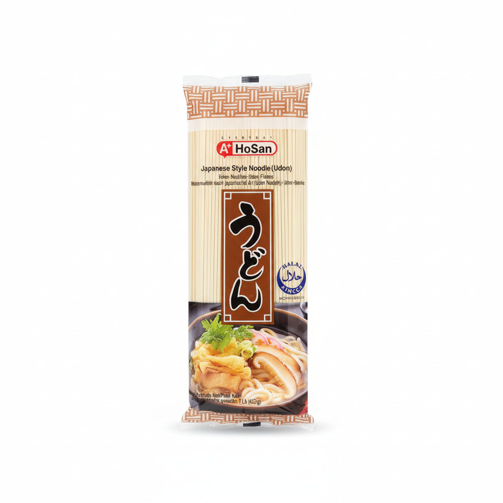 Hosan Japanese Udon Noodles 453g | A+ Thick Wheat Noodles